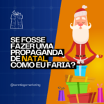 Gravação de propaganda de Natal com elementos festivos