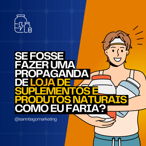 Vinheta de Anuncio loja de suplementos e produtos naturais